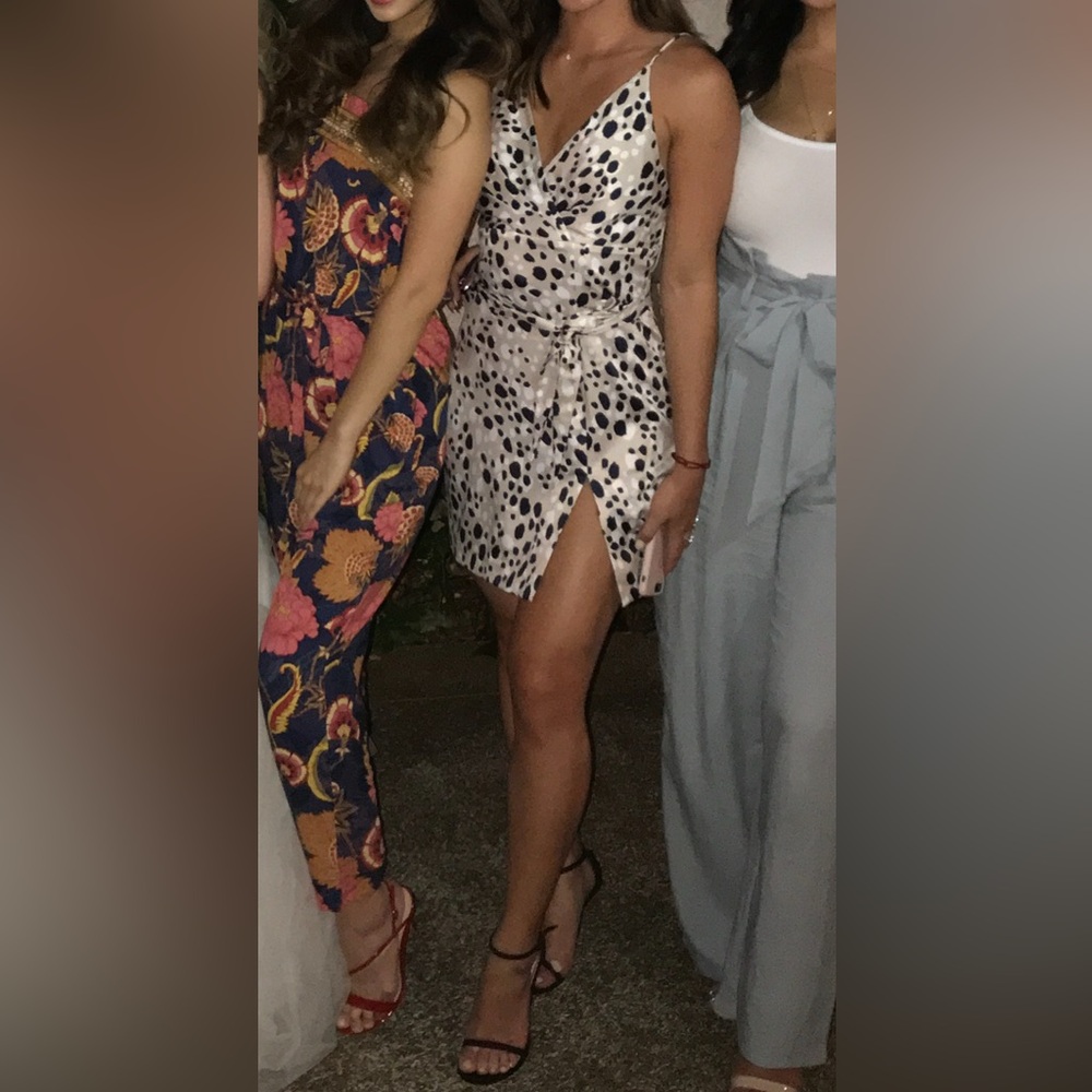 Stylestalker White and Black Spotted Dress